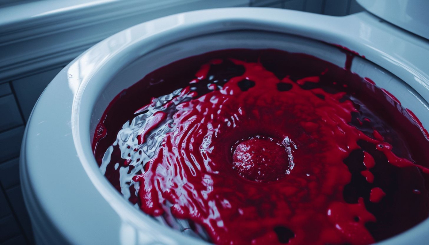 Comprendre pourquoi les selles colorent parfois l'eau des toilettes en rouge